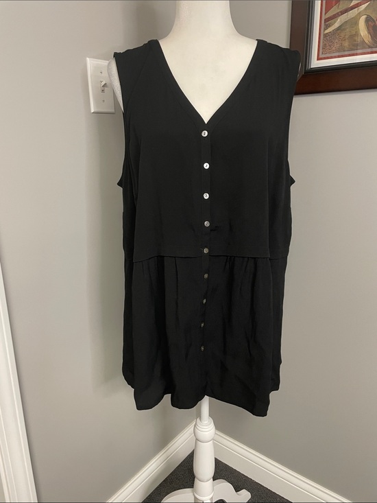 J. Jill Tops - J. Jill womens drop waist peplum sleeveless button front top NWOT size XL Petite
